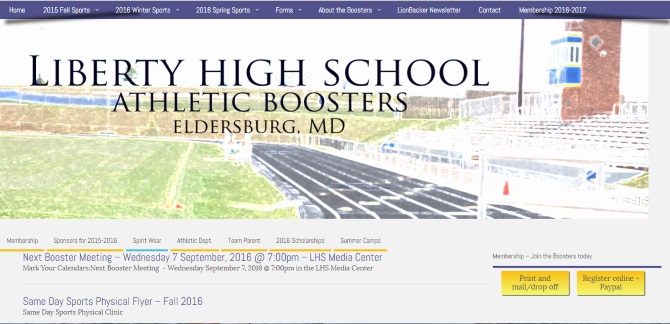 High School Website screenshot